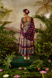 WOMEN'S MULTICOLOR MODAL SATIN SITA ANARKALI KURTA