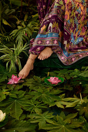 WOMEN'S MULTICOLOR MODAL SATIN SITA ANARKALI KURTA