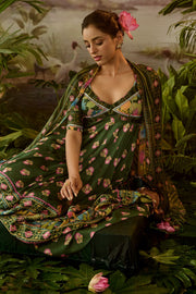 WOMEN'S GREEN LUREX CHIFFON GAURI DUPATTA