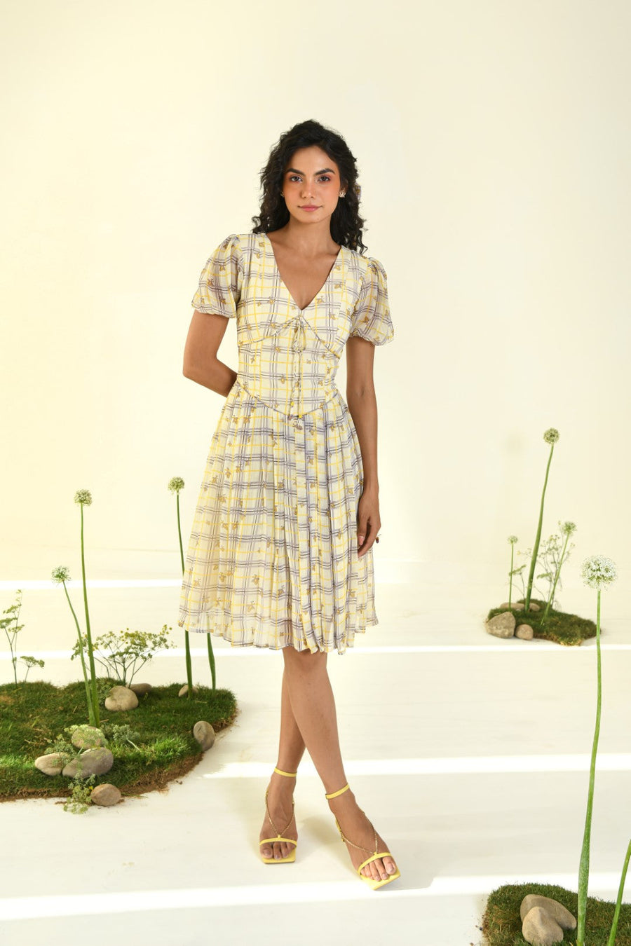 WOMEN'S BEIGE CHIFFON CLOUDWALK DRESS