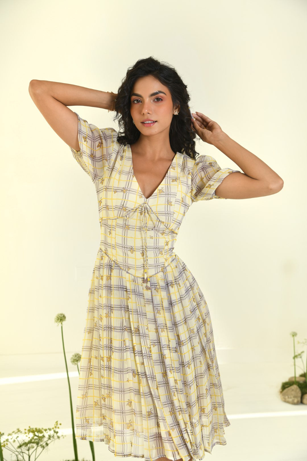 WOMEN'S BEIGE CHIFFON CLOUDWALK DRESS