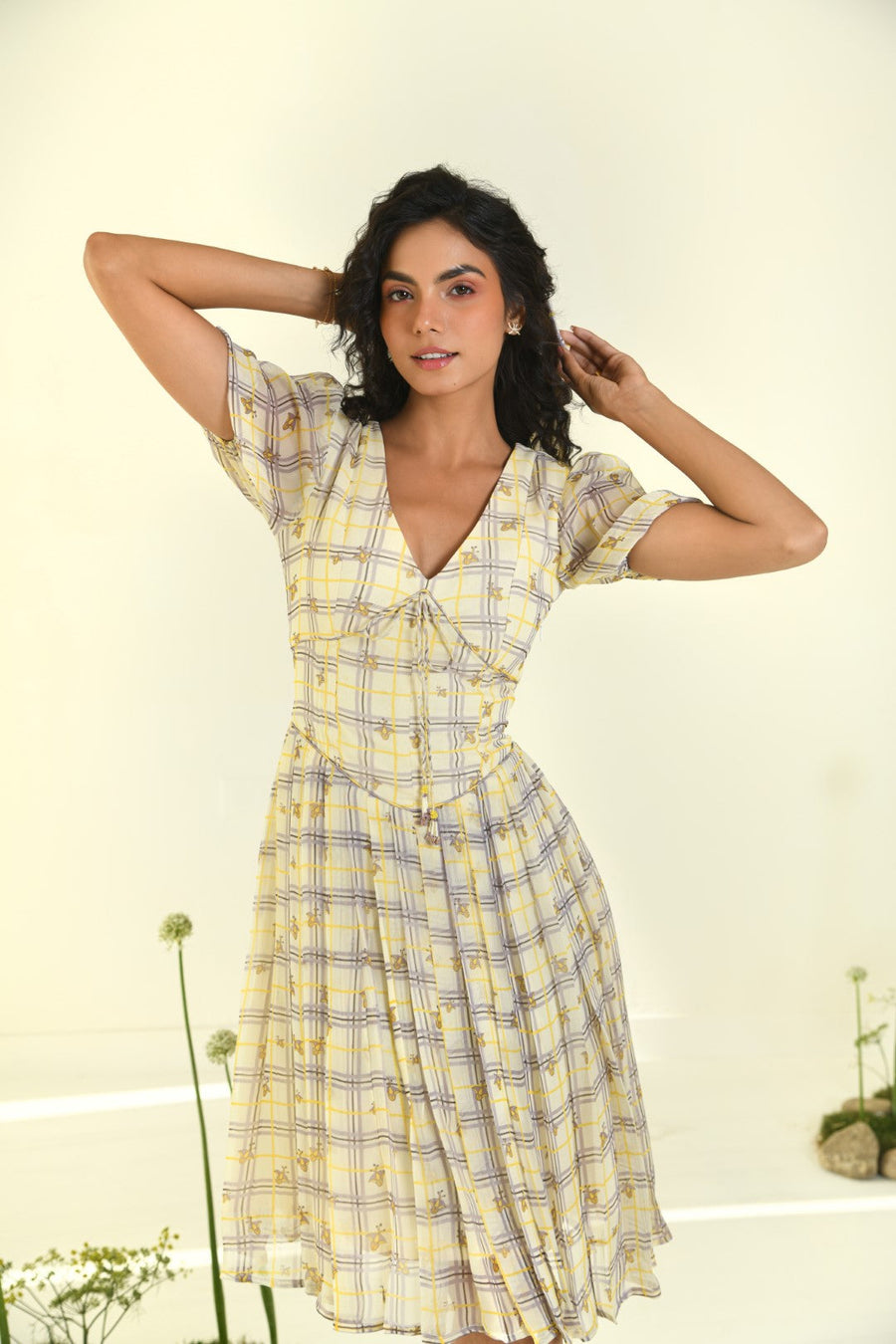 WOMEN'S BEIGE CHIFFON CLOUDWALK DRESS