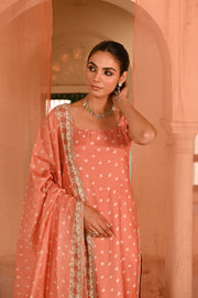 WOMEN'S ORANGE MUSLIN - B CHANDRIKA KURTA SET