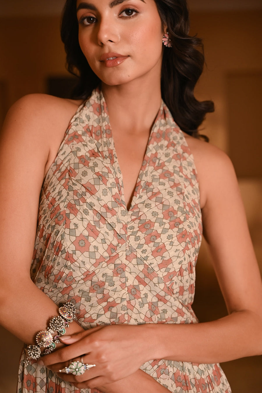 WOMEN'S MULTICOLOR CHIFFON GULBAHAR DRESS