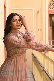 WOMEN'S MULTICOLOR CHIFFON GAURANI DRESS