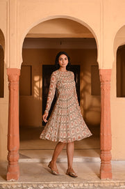WOMEN'S MULTICOLOR CHIFFON PANNA -MEENA DRESS