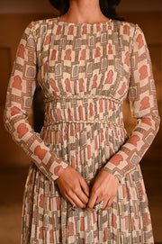 WOMEN'S MULTICOLOR CHIFFON PANNA -MEENA DRESS