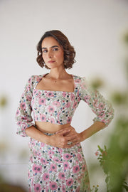 WOMEN'S PINK & WHITE CHECK COTTON JADE TOP