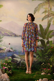 WOMEN'S PURPLE LUREX CHIFFON NIRAL DRESS