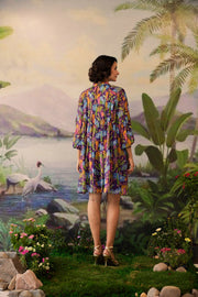 WOMEN'S PURPLE LUREX CHIFFON NIRAL DRESS