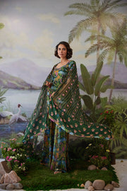 WOMEN'S GREEN CHIFFON GAURI DUPATTA