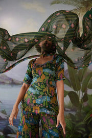 WOMEN'S GREEN CHIFFON GAURI DUPATTA