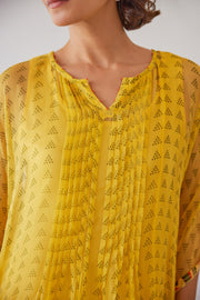 WOMEN'S YELLOW CHIFFON LARA KAFTAN