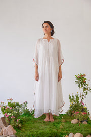 WOMEN'S YELLOW CHIFFON RAAHAT KAFTAN DRESS