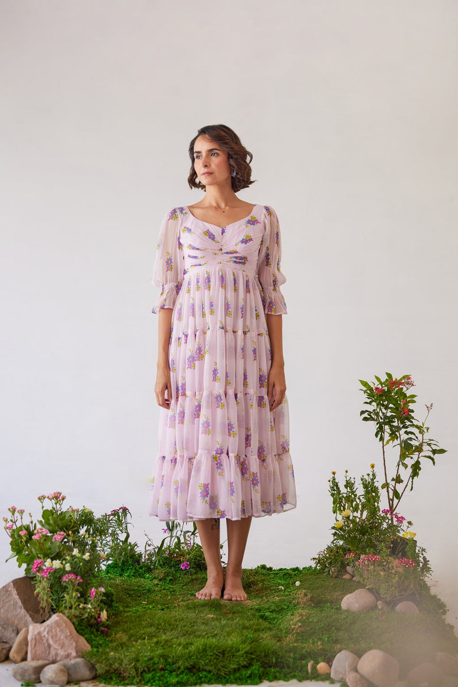 WOMEN'S PINK CHIFFON ZOYA DRESS