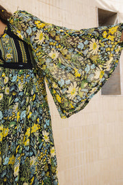 WOMEN'S BLACK - MULTI COLOR CHIFFON RAMONA DRESS