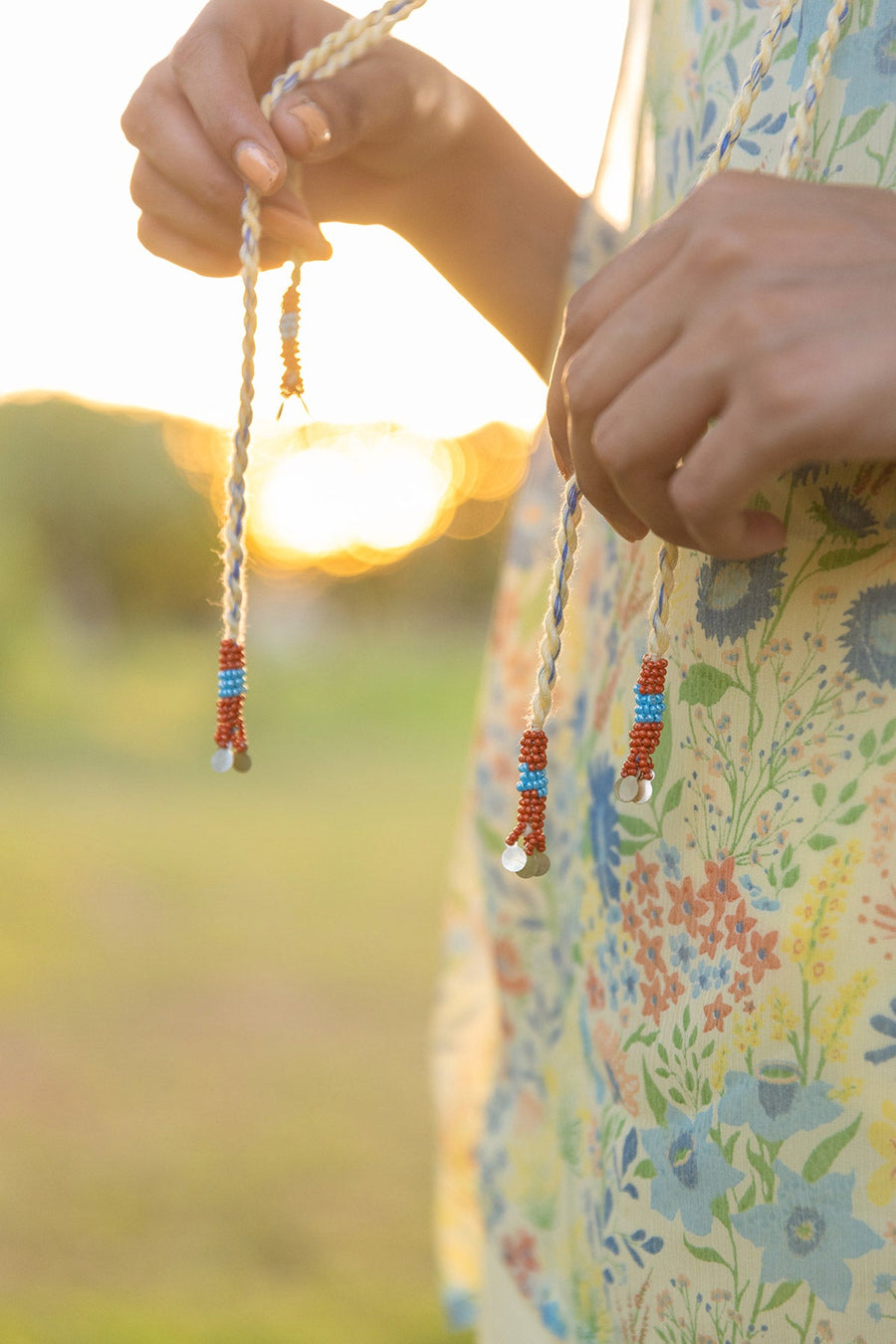 WOMEN'S PASTEL YELLOW - MULTICOLOR CHIFFON ELIVA TOP WITH SLIP