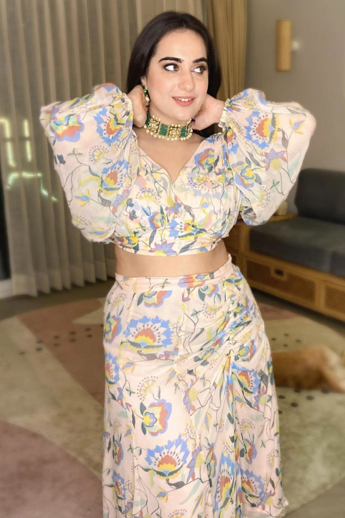 Kusha Kapila In Tarang Blouse Skirt Set