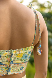 WOMEN'S YELLOW - MULTICOLOR COTTON MOSS ZUZI CORSET