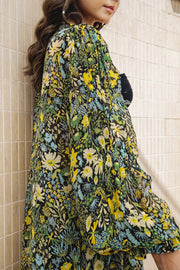 WOMEN'S BLACK - MULTICOLOR CHIFFON SOLANA SHRUG