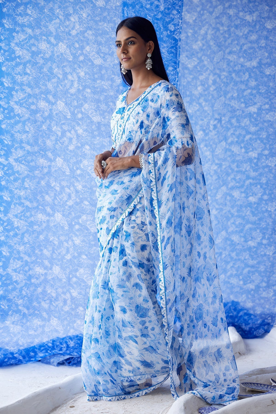 Sheesh Organza Saree