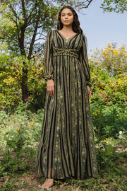 WOMEN'S BLACK - MULTI COLOR CHIFFON AMARA DRESS