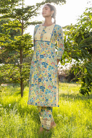 WOMEN'S PASTEL YELLOW - MULTICOLOR COTTON MOSS NOVA PANTS