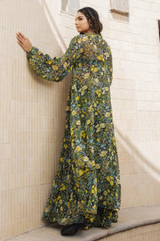 WOMEN'S BLACK - MULTICOLOR CHIFFON SOLANA SHRUG