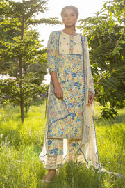 WOMEN'S PASTEL YELLOW - MULTICOLOR COTTON MOSS NOVA PANTS