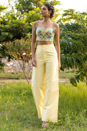 WOMEN'S YELLOW - MULTICOLOR COTTON MOSS ZUZI CORSET