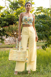 WOMEN'S YELLOW - MULTICOLOR COTTON MOSS ZUZI CORSET