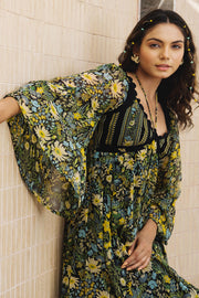 WOMEN'S BLACK - MULTI COLOR CHIFFON RAMONA DRESS