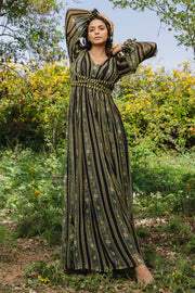 WOMEN'S BLACK - MULTI COLOR CHIFFON AMARA DRESS