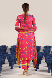 WOMEN'S PINK MODAL SATIN ANNI KURTA SET