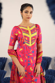 WOMEN'S PINK MODAL SATIN ANNI KURTA SET