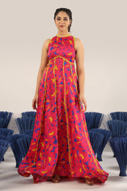 WOMEN'S PINK SATIN ORGANZA JOAD DRESS