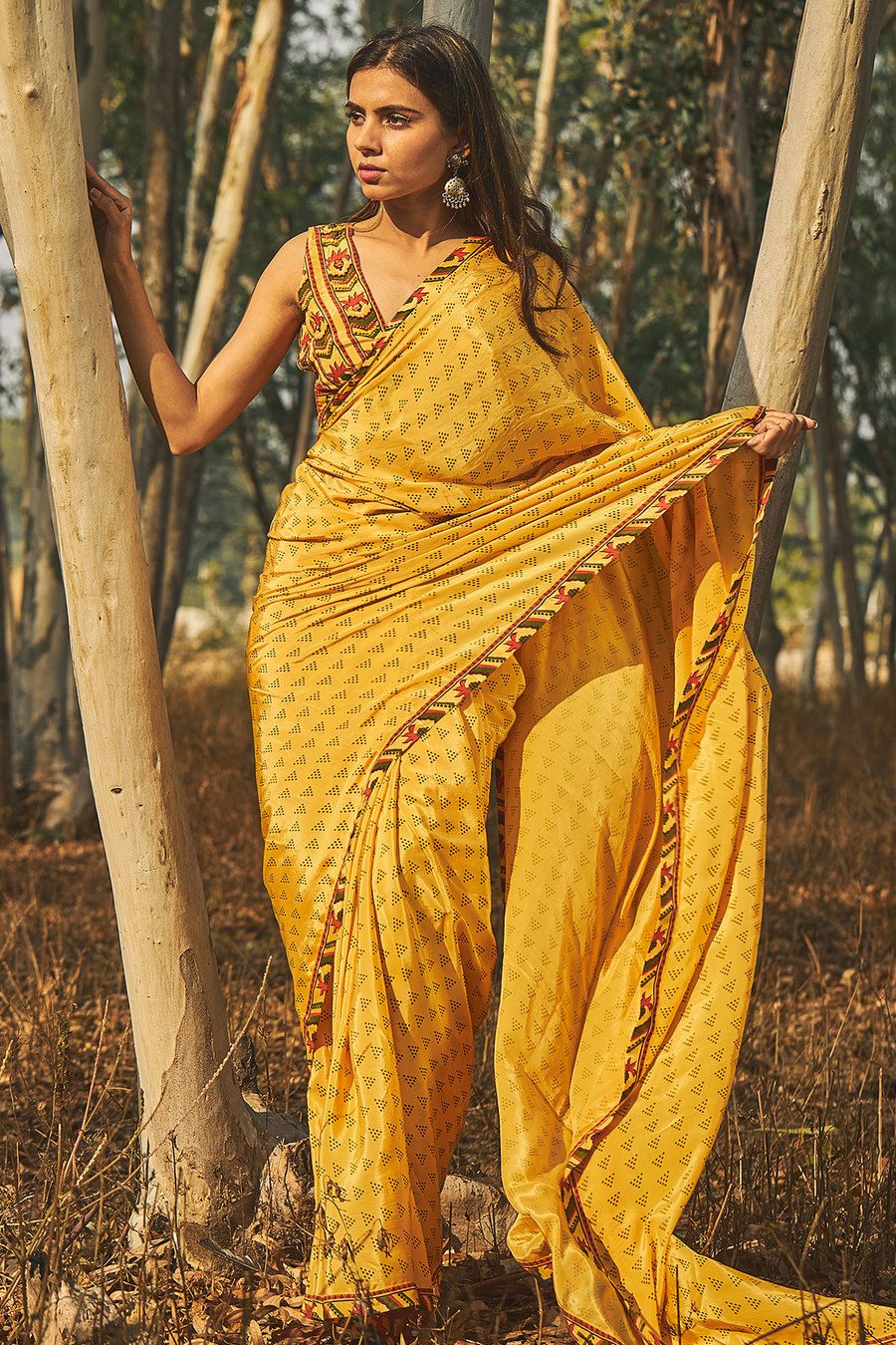 Santolina Crepe Saree Set