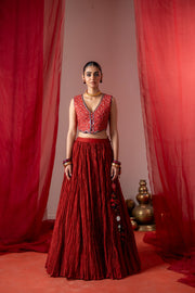 RASM SKIRT WITH KESAR KOTI SET OF 2