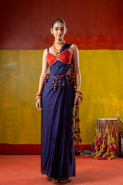 JHUMKI JHALAK JHANKAR SKIRT WITH CORSET AND FLOATING   SET OF 3
