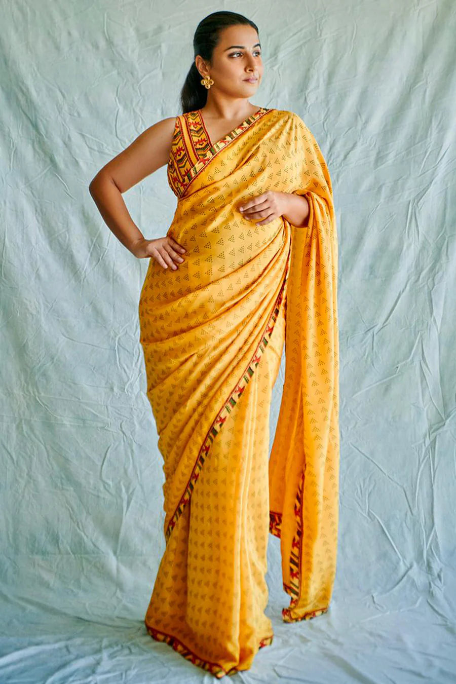 Santolina Crepe Saree Set