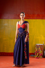JHUMKI JHALAK JHANKAR SKIRT WITH CORSET AND FLOATING   SET OF 3
