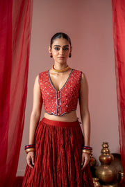 RASM SKIRT WITH KESAR KOTI SET OF 2