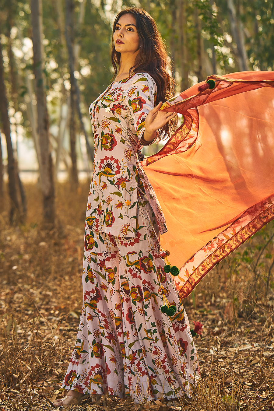 Nischita Babu In Butea Gharara Set