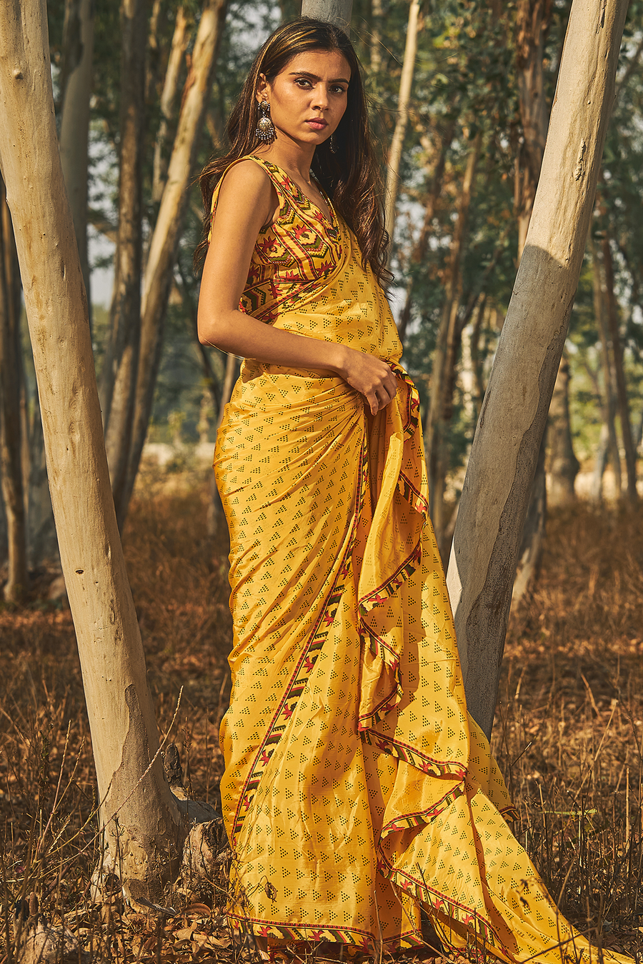 Santolina Crepe Saree Set