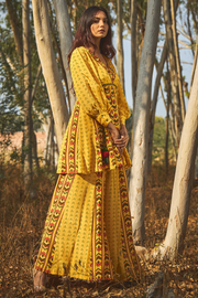 Yellow Oleander Gharara Set