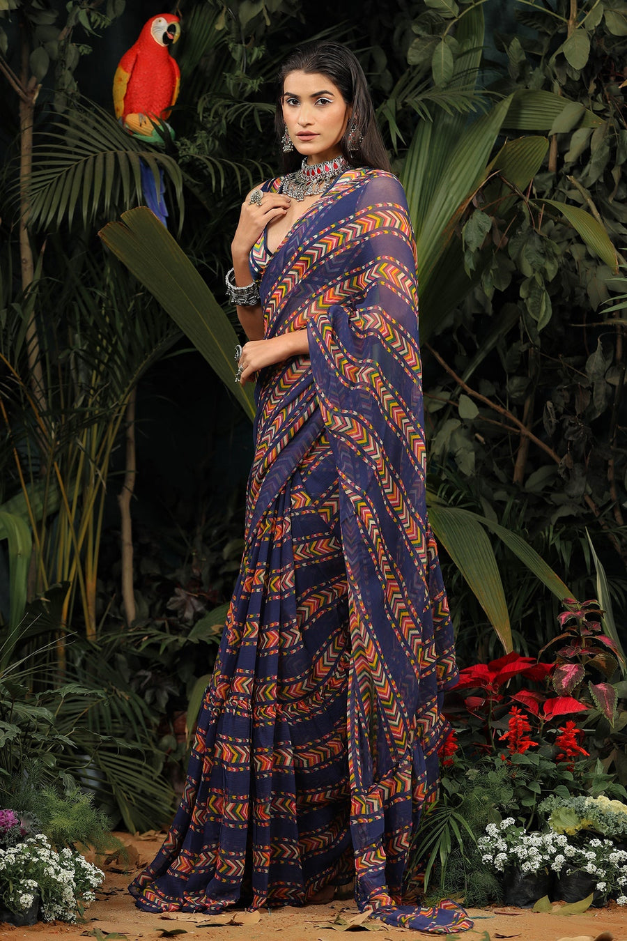 Jhilmil Ruffled Saree