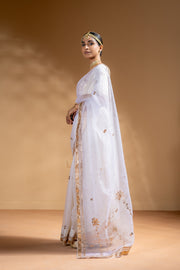 MRIDULA SAREE WITH STITCHED BLOUSE  SET OF 2