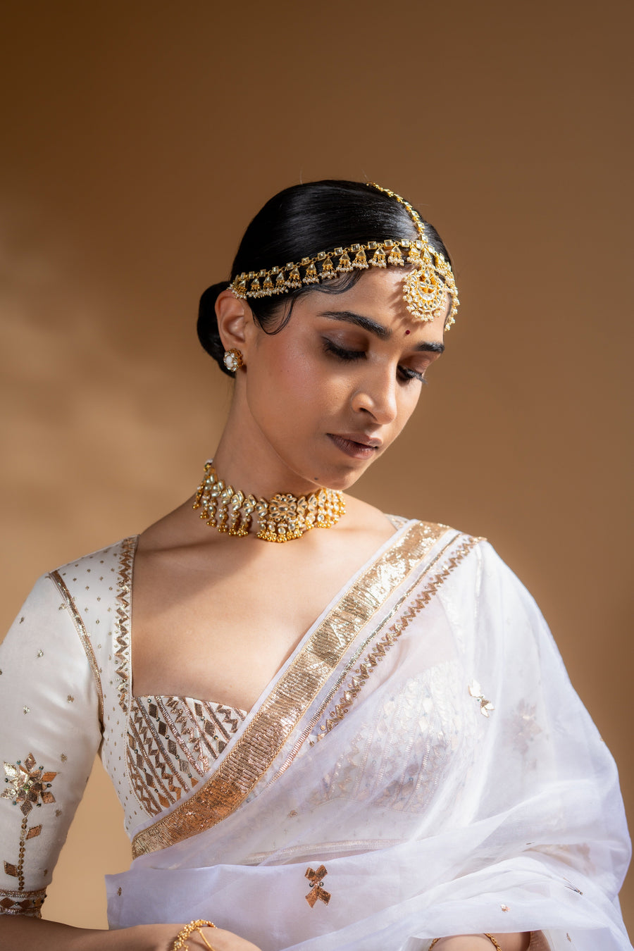 MRIDULA SAREE WITH STITCHED BLOUSE  SET OF 2