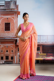 TEEJRI SAREE WITH UN-STITCHED BLOUSE PIECE