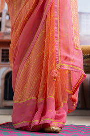 TEEJRI SAREE WITH STITCHED BLOUSE
